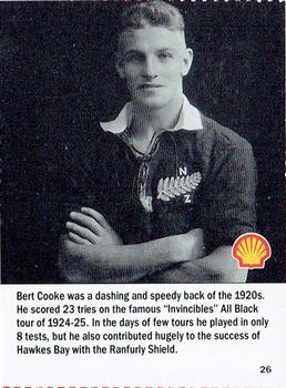 1992 Shell Rugby Greats #26 Bert Cooke Front